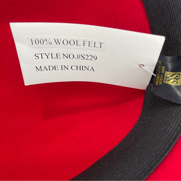 Something Special LA Wool Felt Hat - Red - Picture 10 of 14